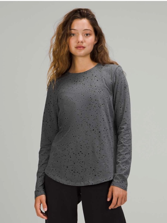 lululemon athletica Tops - Lululemon Love Long Sleeve Shirt *Splatter Revitalize Splatter Anchor Black
